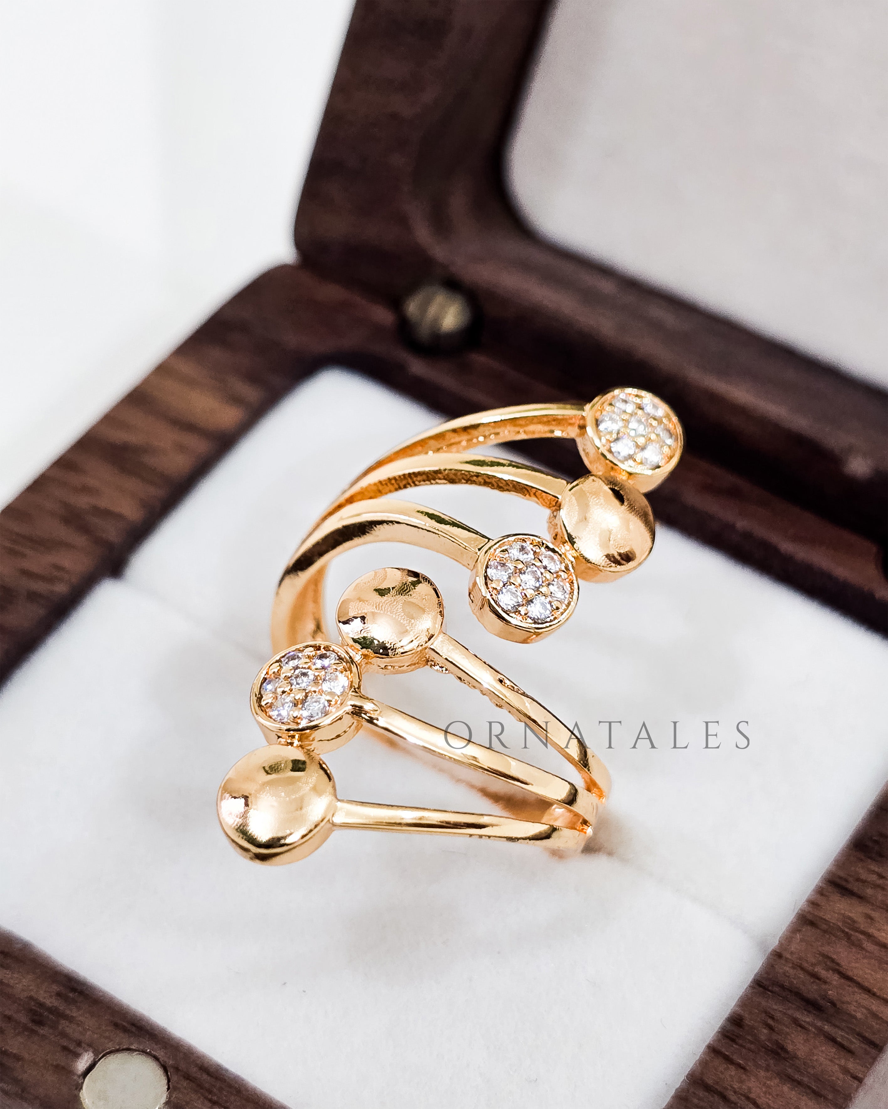 Cosmic Dots – 925 Sterling Silver Spiral Ring